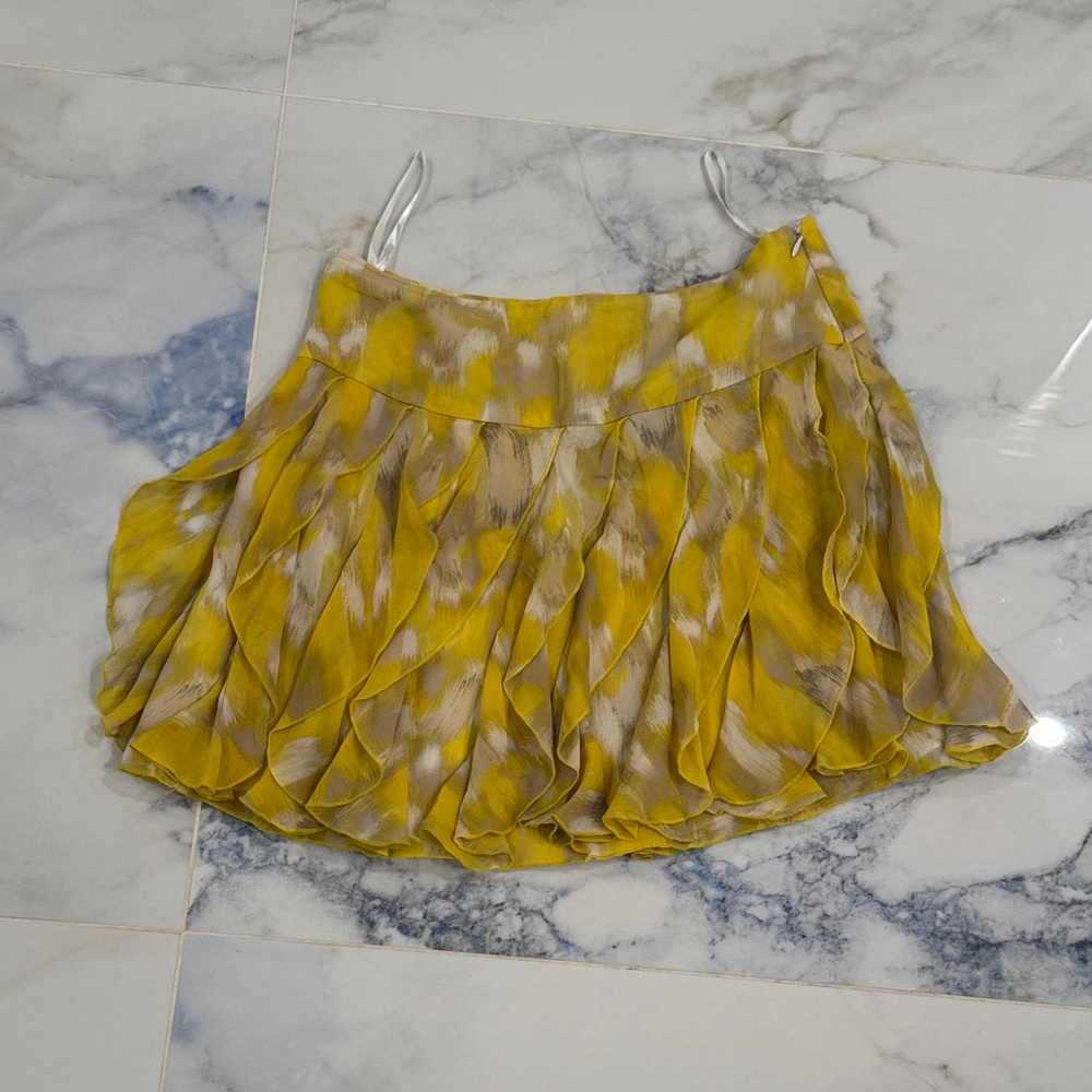 INC International Concepts Vertical Layered Flounce Mini Skirt